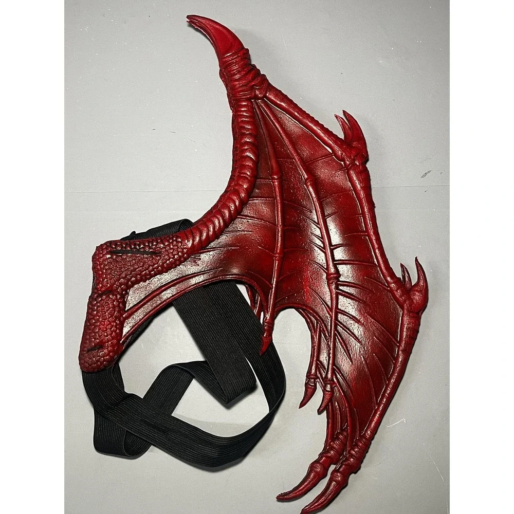 The Red Dragon Wings Costume Accessory Adult OS Red Demon Cosplay Halloween